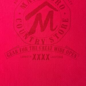 Vintage Lived-in 100%Cotton Marlboro Pocket Tee USA Made Red Faded Grunge  Retro